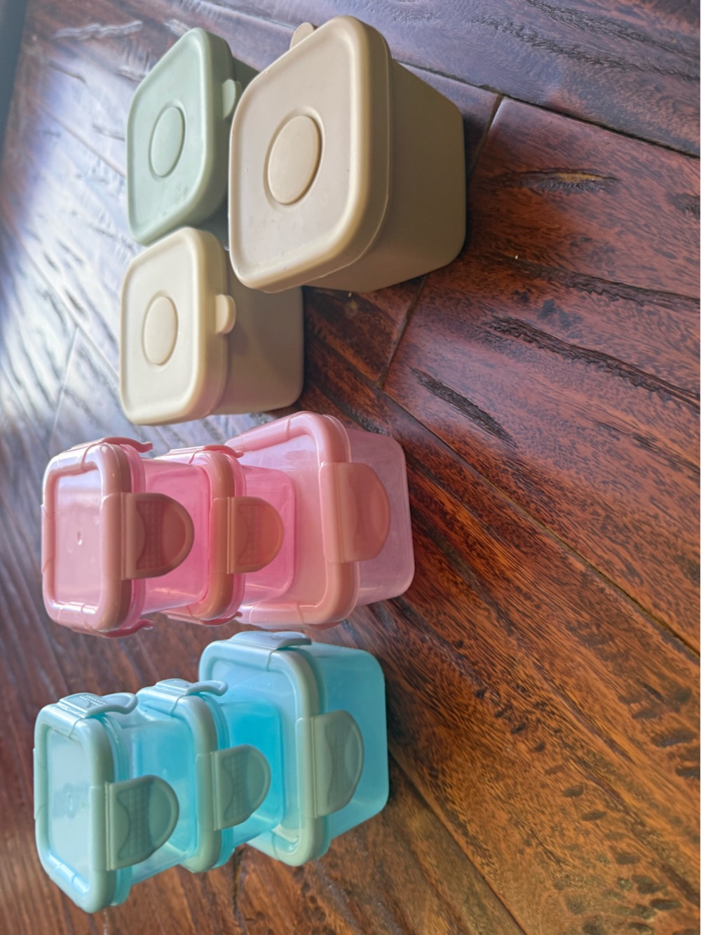 A 9-Piece Mini Food Storage Container Bundle Pastel Colors